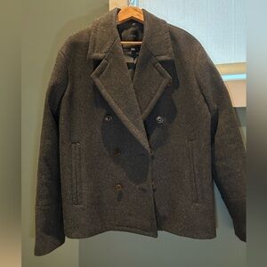 Women’s JCrew Melton wool, double breasted pea coat.